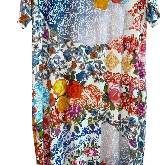 Johnny Was Tango Maxi T-Shirt Midi Length Patchwork Dress Size XL - Picture 10 of 16